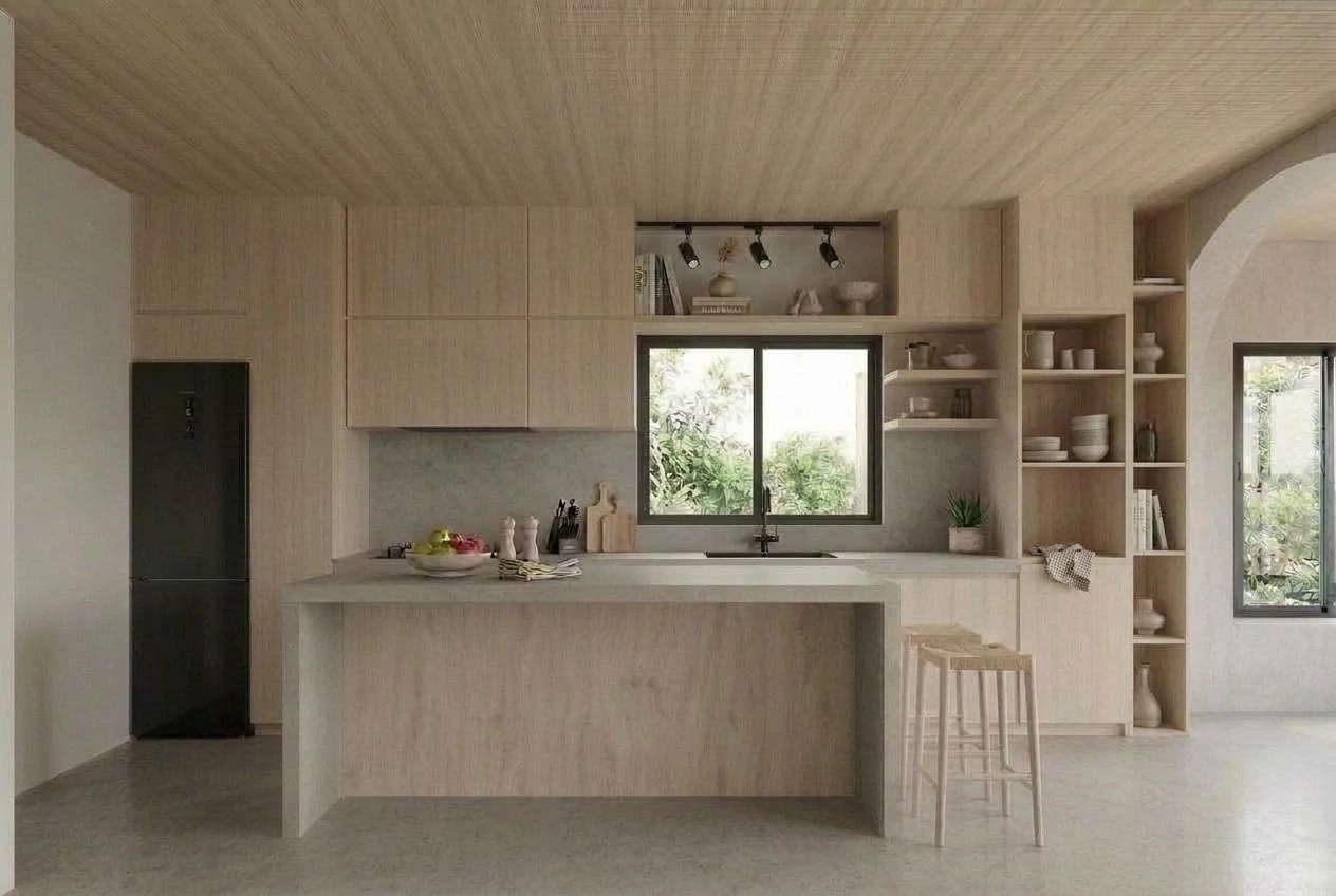 Kitchen interior in Scandinavian style — photo by GenRoom AI