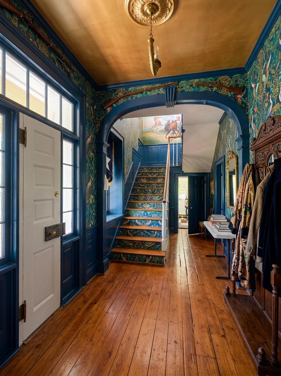 Hallway interior in Maximalist style — photo by GenRoom AI