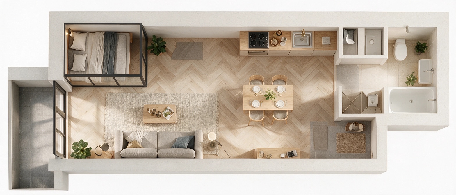 Scandinavian Living Room design — interior photo by GenRoom AI