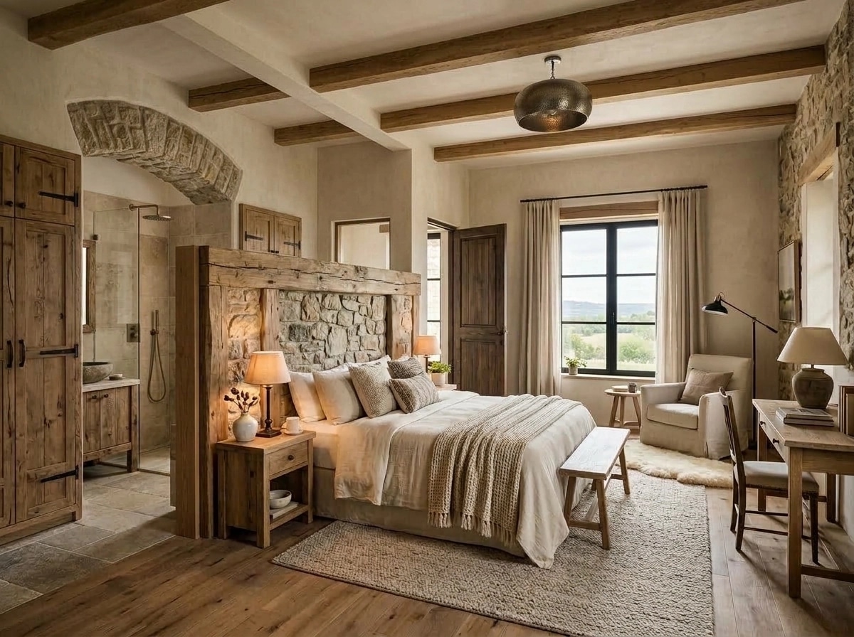 Interior design in Rustic style — Bedroom by GenRoom AI