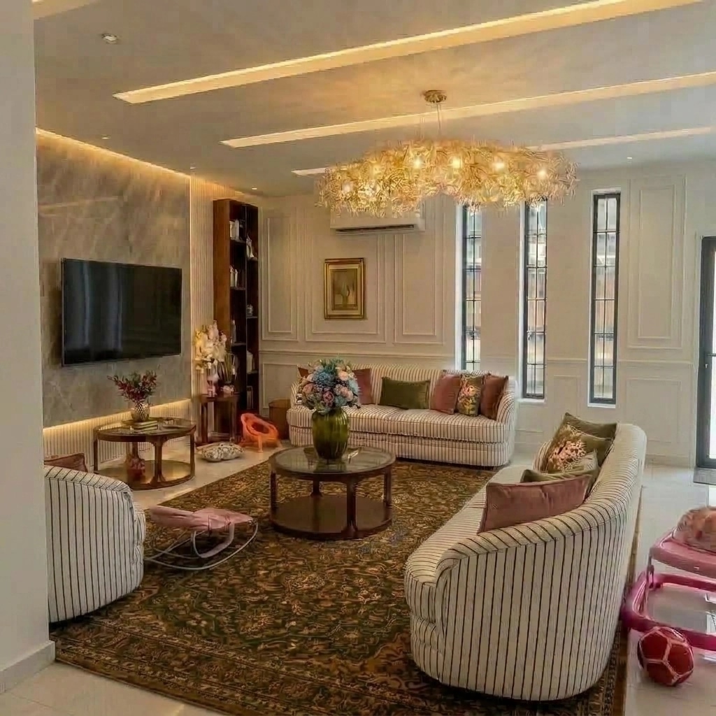 Interior design in Neoclassic style — Living Room by GenRoom AI