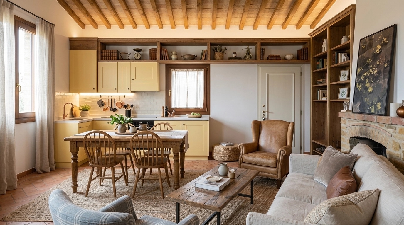 Modern Farmhouse Living Room design — interior photo by GenRoom AI