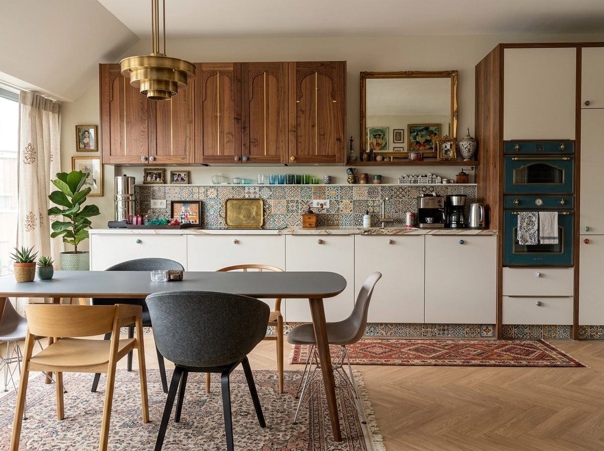 Kitchen interior in Eclectic style — photo by GenRoom AI