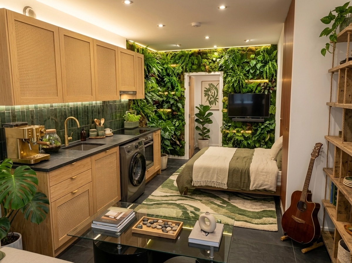 Interior design in Biophilic style — studio by GenRoom AI