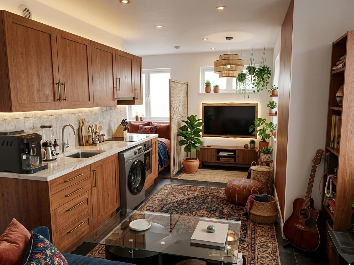 Design de interiores em estilo Bohemian — studio por GenRoom AI