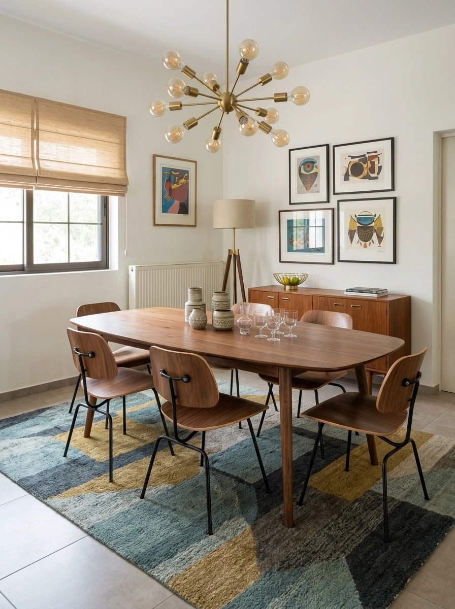 Design d'intérieur en style Mid-Century Modern — dining_room par GenRoom AI