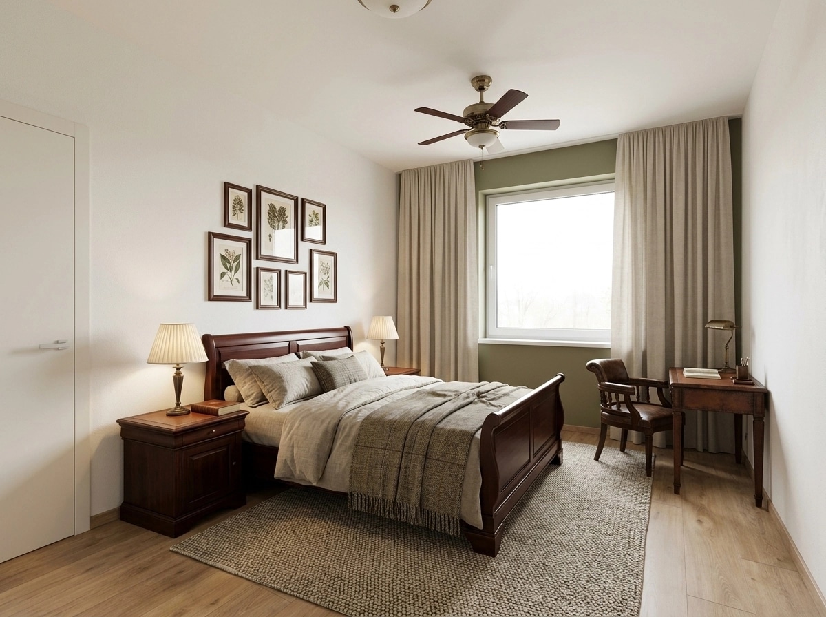 British Bedroom design — interior photo by GenRoom AI