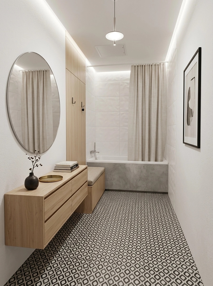 Hallway interior in Minimalism style — photo by GenRoom AI