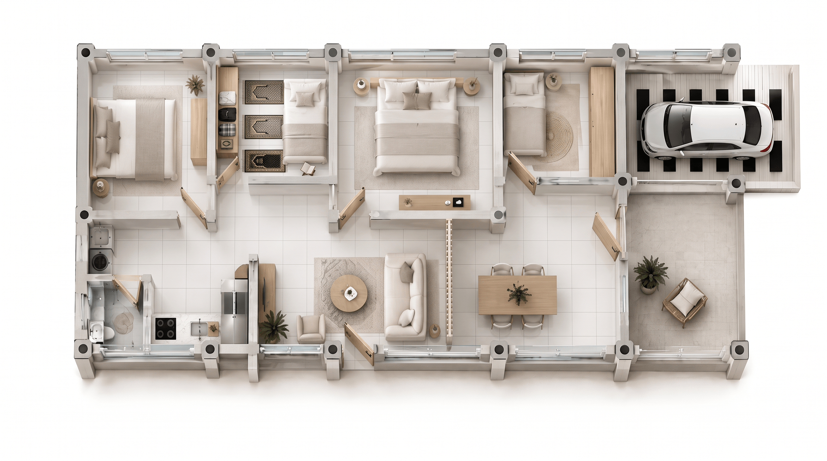 Interior design in Minimalism style — Living Room by GenRoom AI