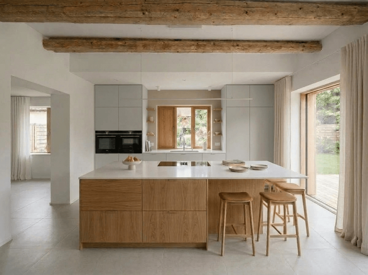 Minimalism Kitchen design — interior photo by GenRoom AI