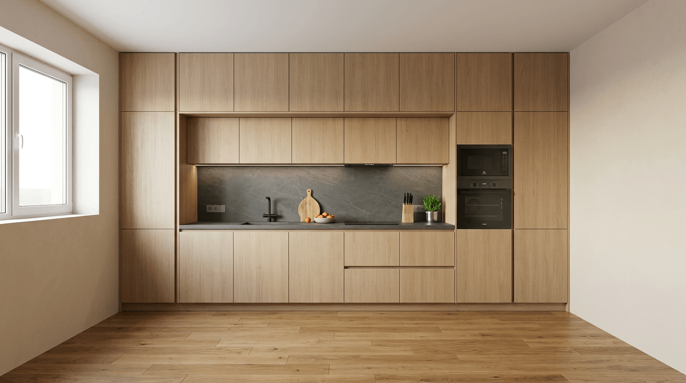 Minimalism Kitchen design — interior photo by GenRoom AI