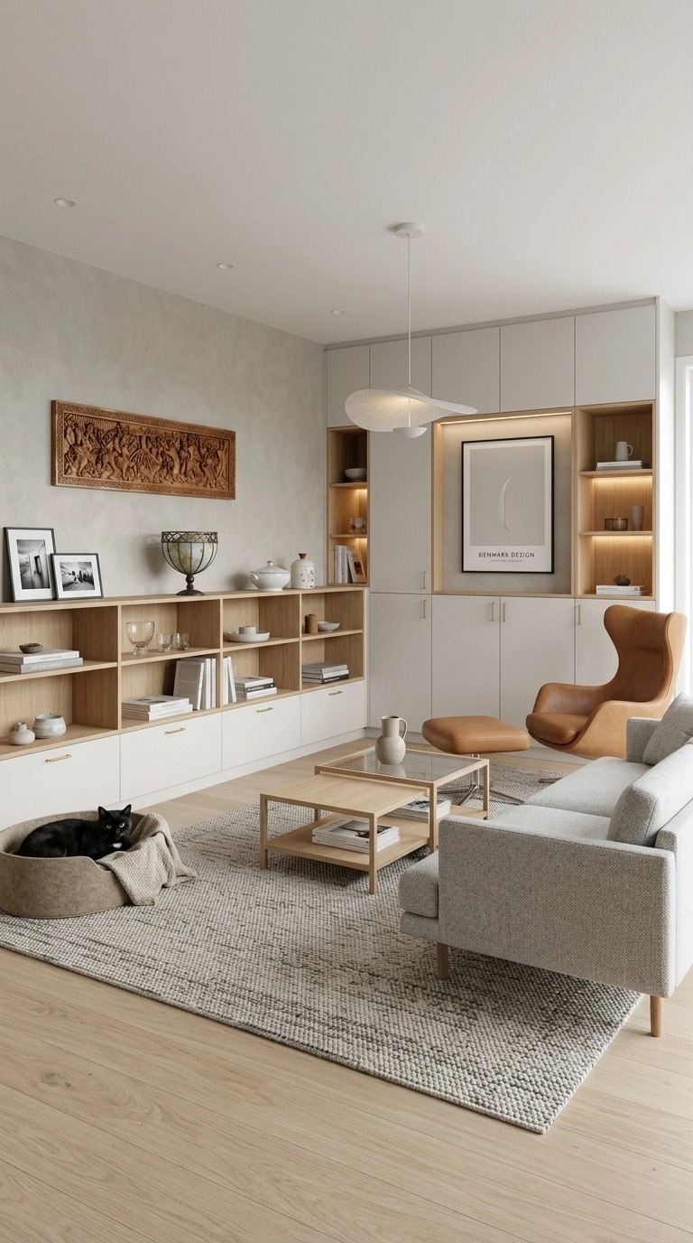 Interior design in Scandinavian style — Living Room by GenRoom AI