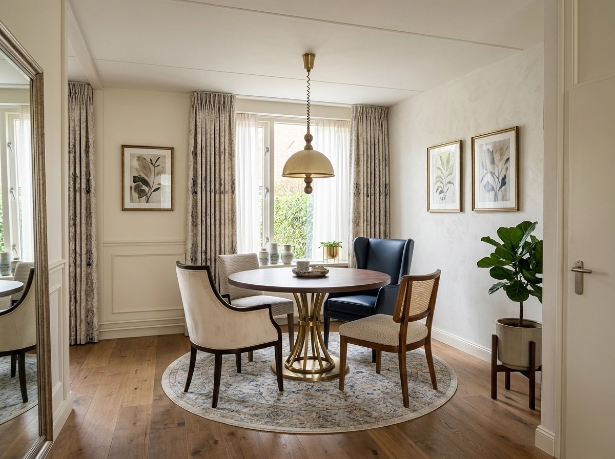 Interior design in Transitional style — dining_room by GenRoom AI