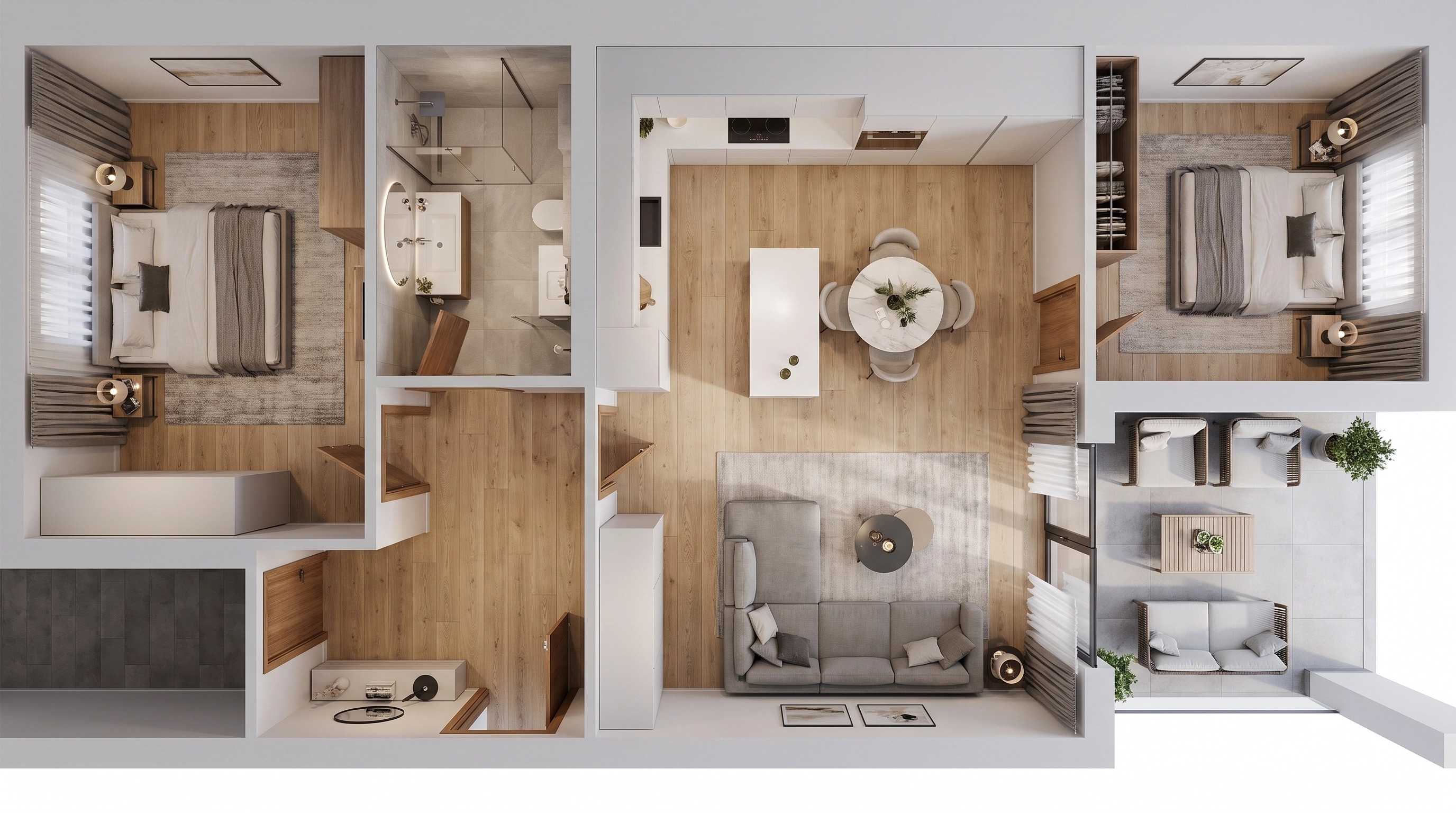 Interior design in Contemporary style — Living Room by GenRoom AI