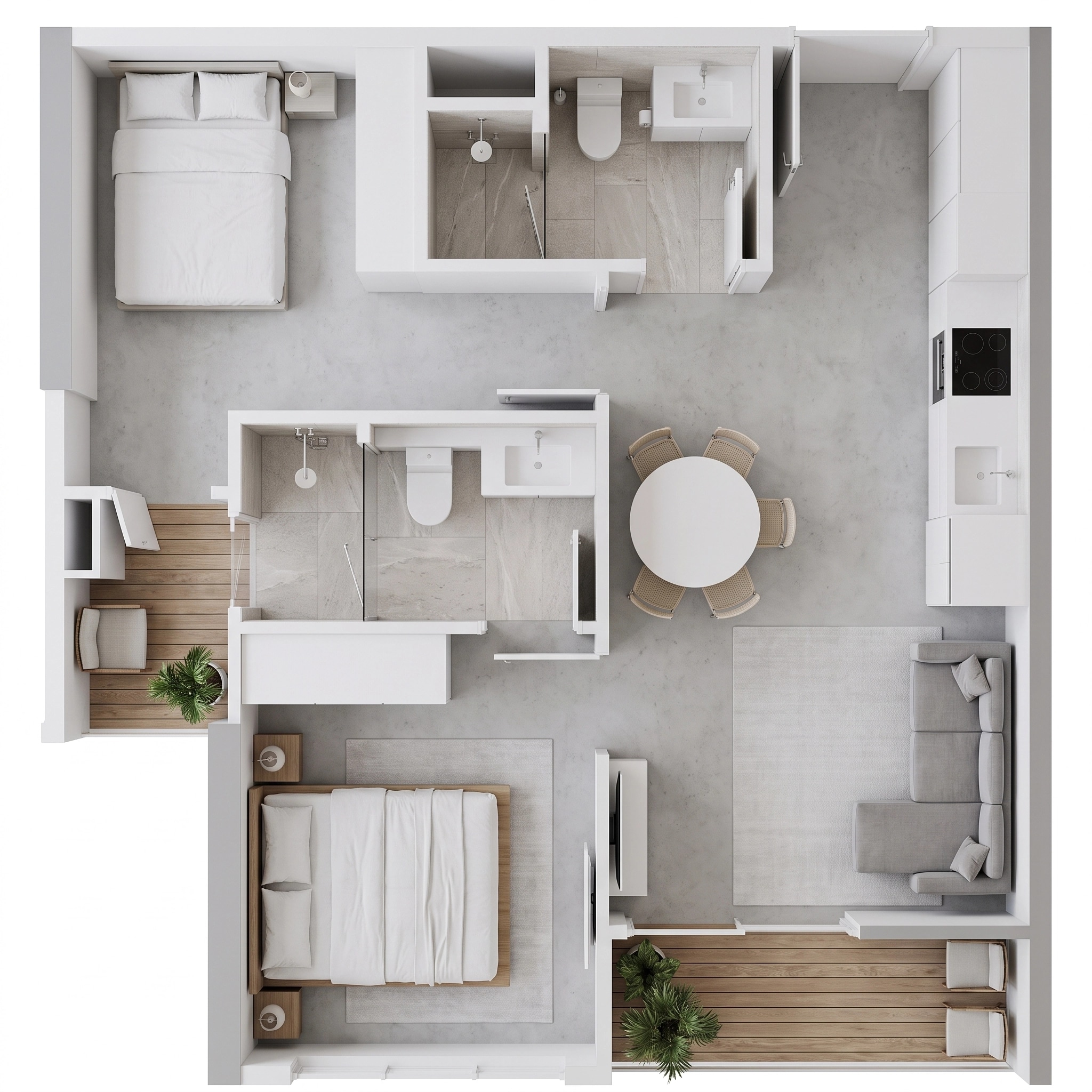 Interior design in Minimalism style — Living Room by GenRoom AI