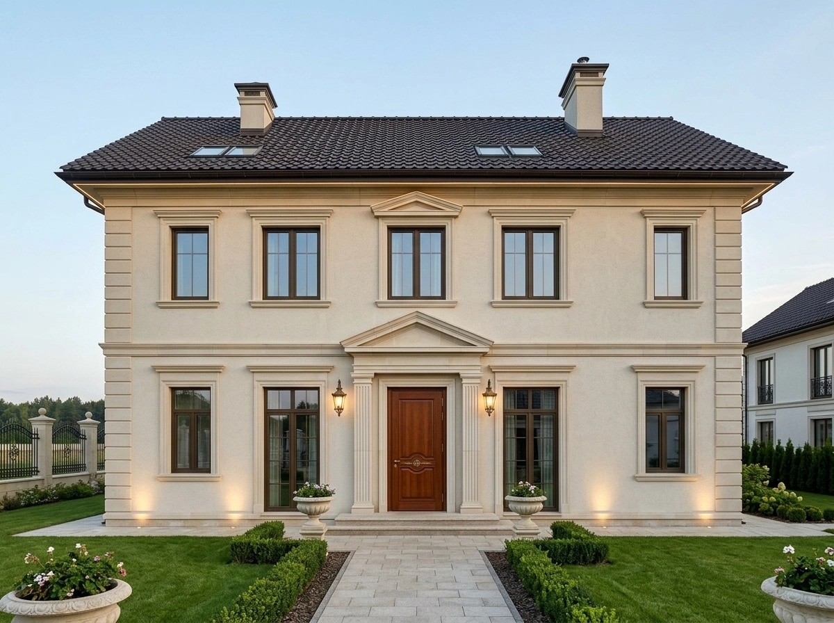 Neoclassic Facade Fachada design — facade photo by GenRoom AI
