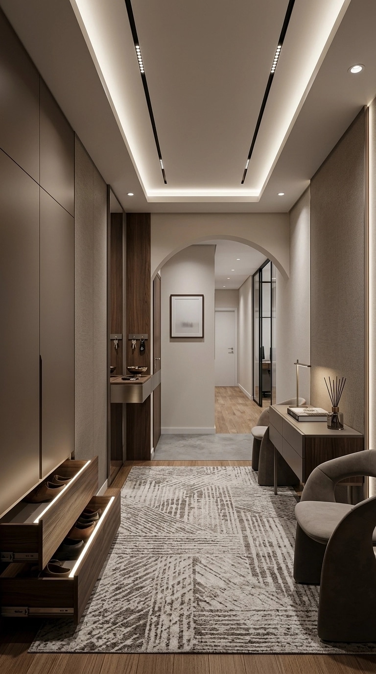 Design de interiores em estilo Contemporary — lobby por GenRoom AI