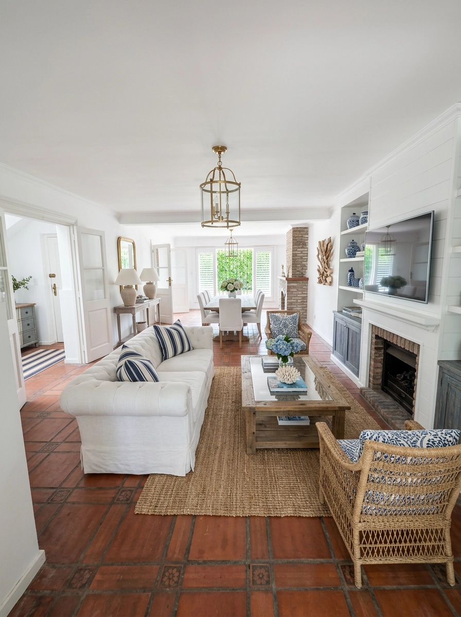 Interior design in Coastal / Hamptons style — Living Room by GenRoom AI