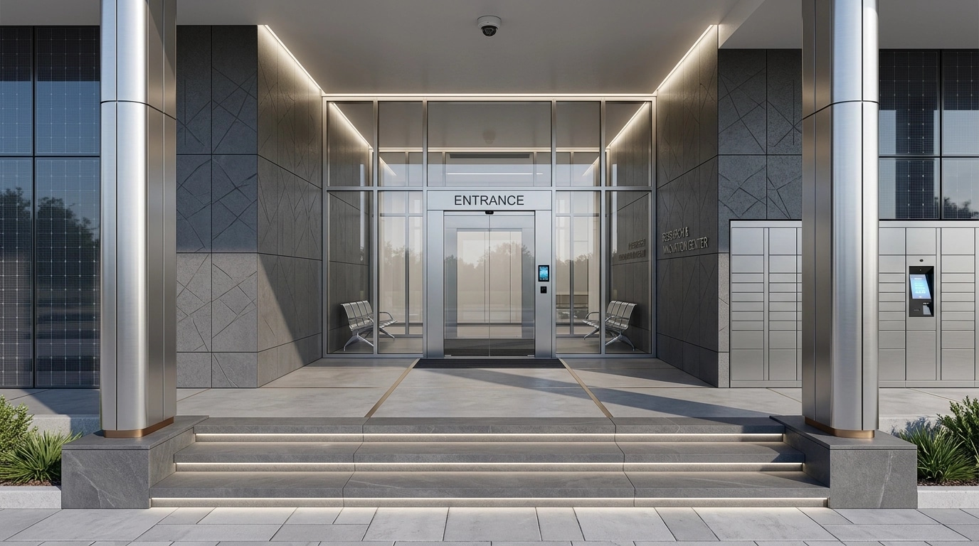 Hi-Tech Facade Facade design — facade photo by GenRoom AI