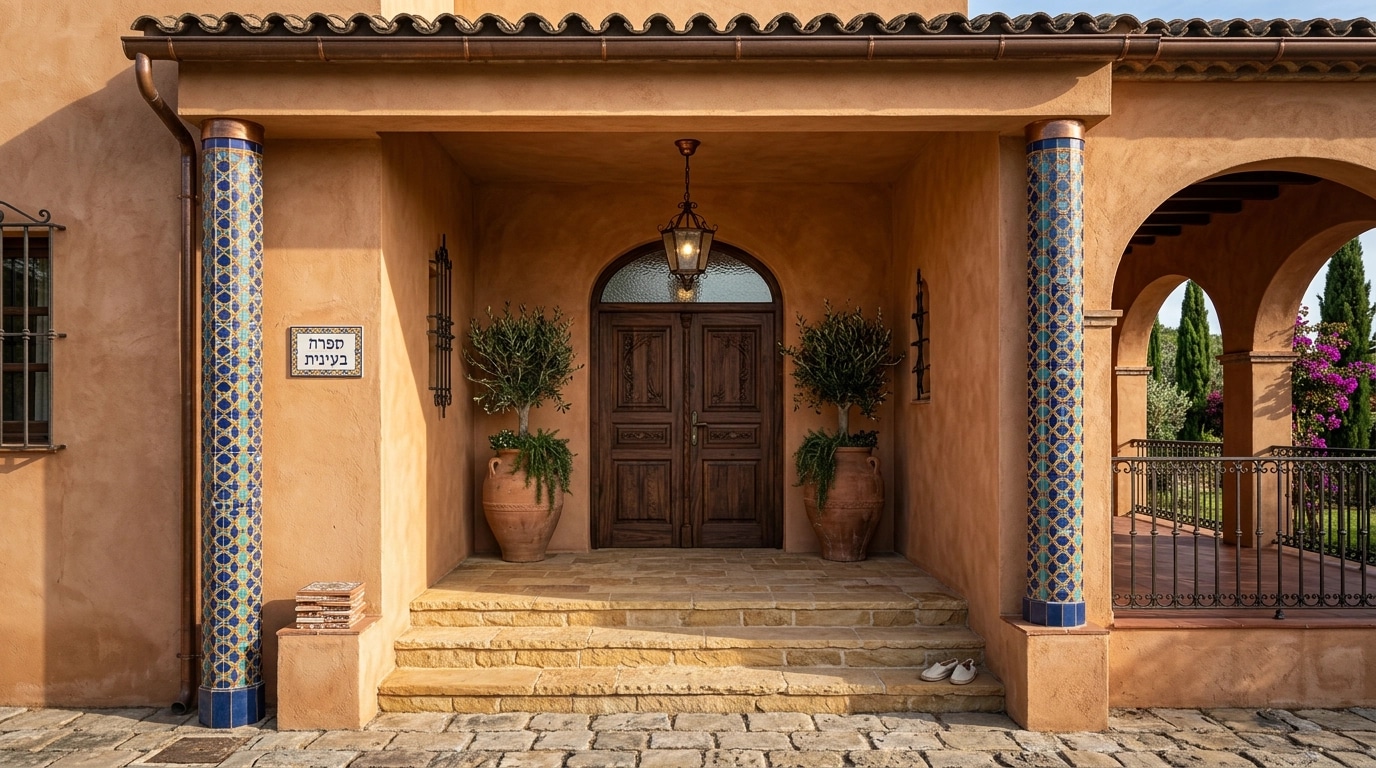 Facade design in Mediterranean Facade style — photo by GenRoom AI