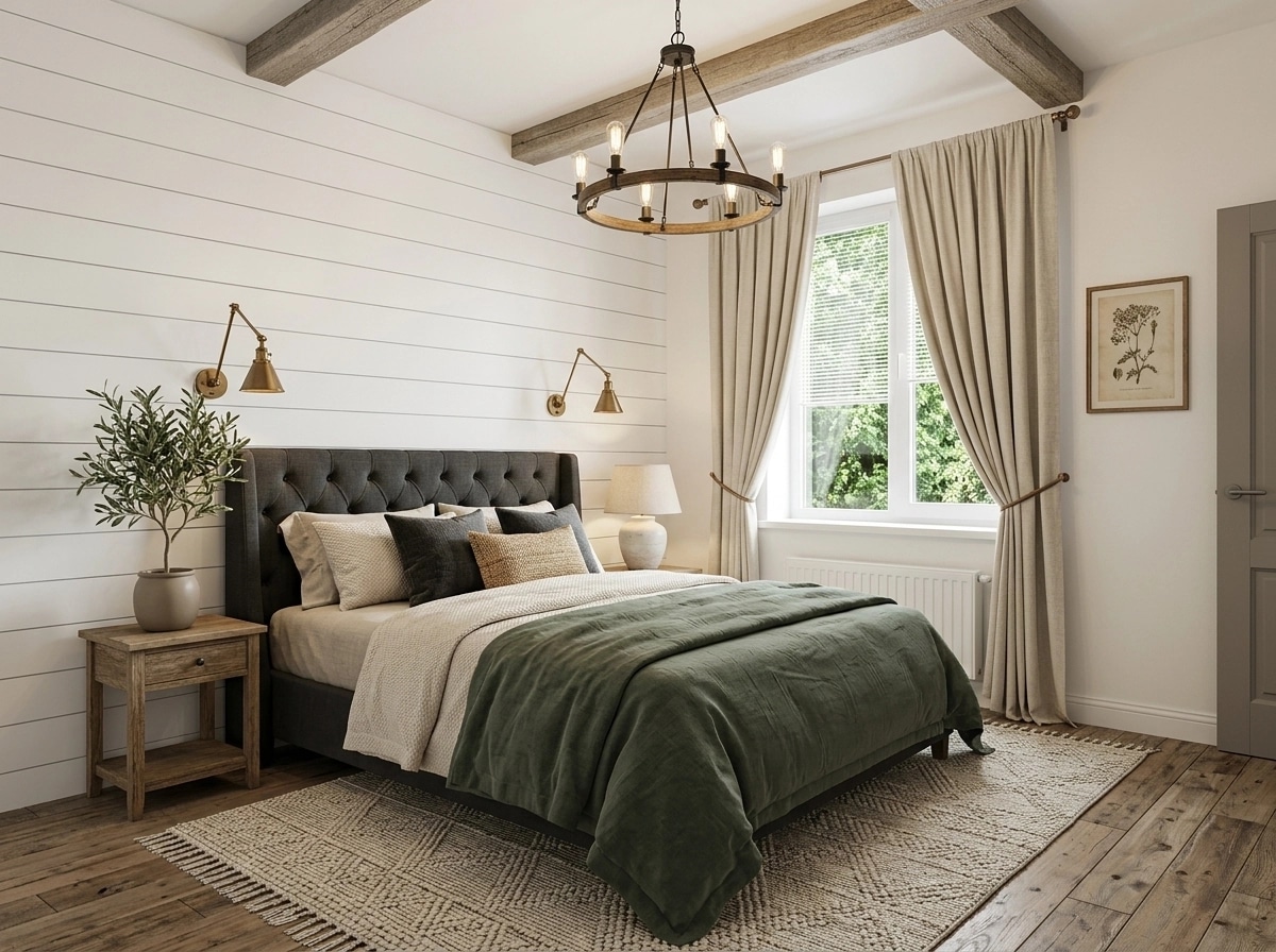 Modern Farmhouse Bedroom design — interior photo by GenRoom AI