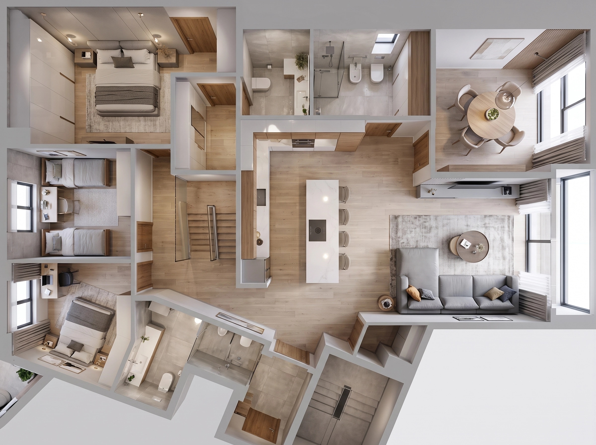 Interior design in Contemporary style — Living Room by GenRoom AI
