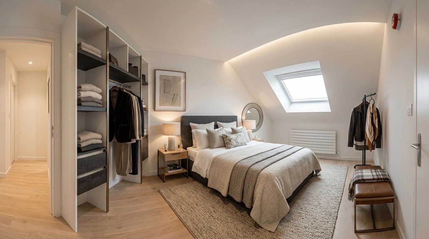 Contemporary Bedroom design — interior photo by GenRoom AI