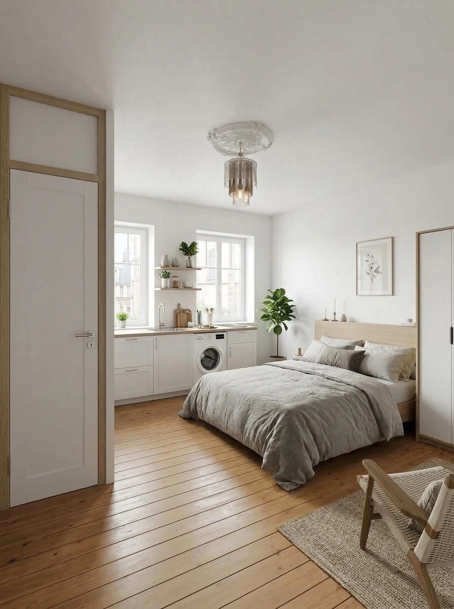 Interior design in Scandinavian style — studio by GenRoom AI