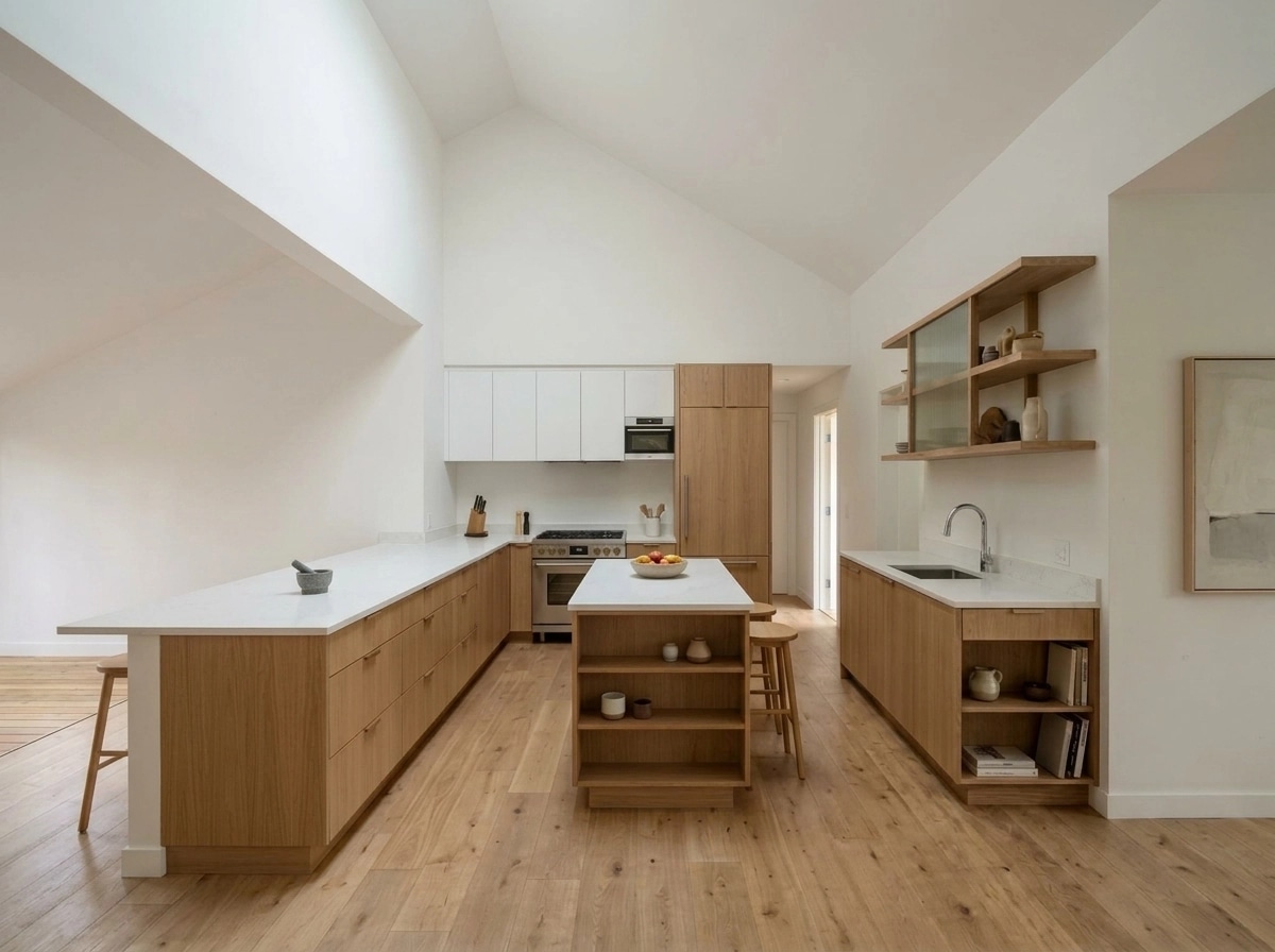 Kitchen interior in Scandinavian style — photo by GenRoom AI