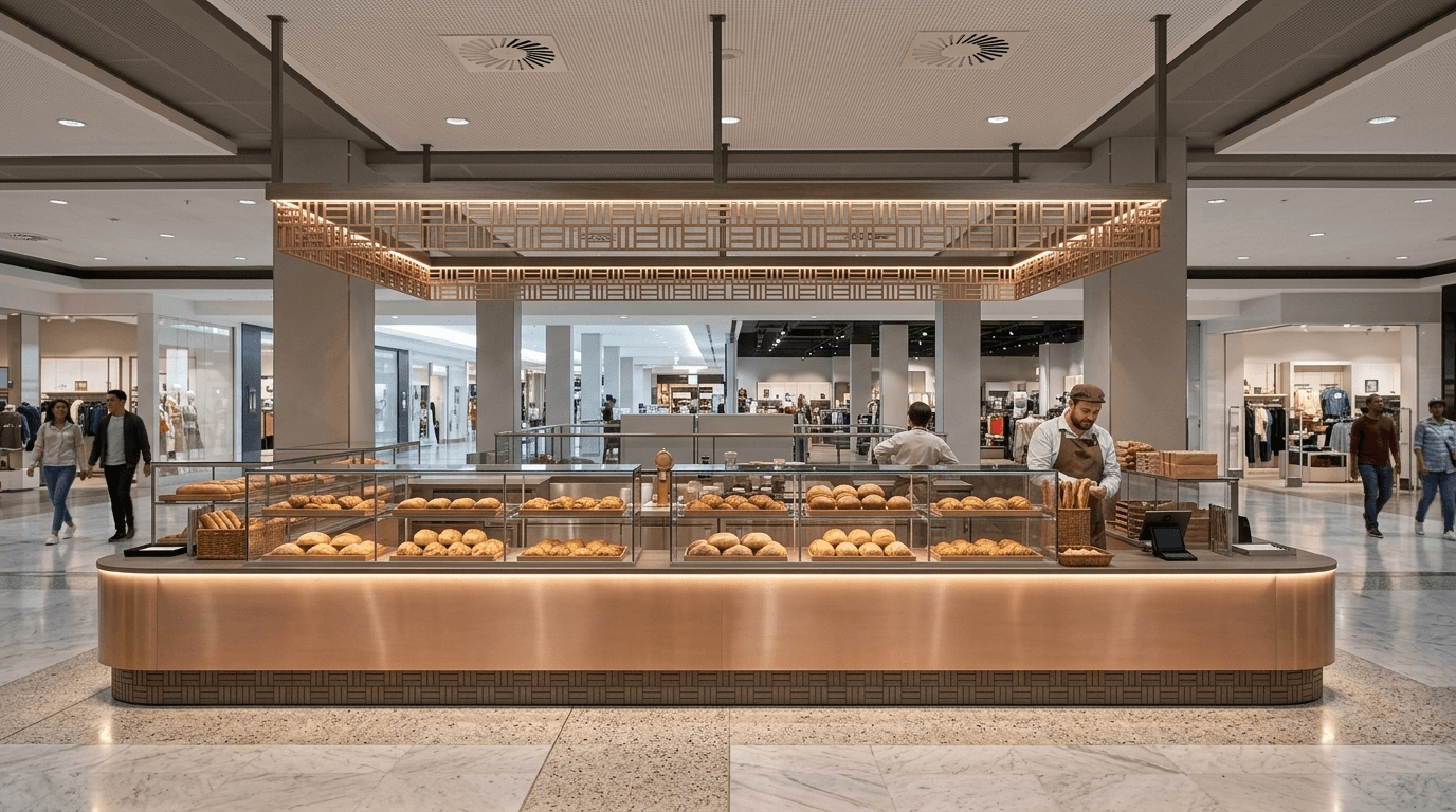 Design de interiores em estilo Mid-Century Modern — cafe por GenRoom AI