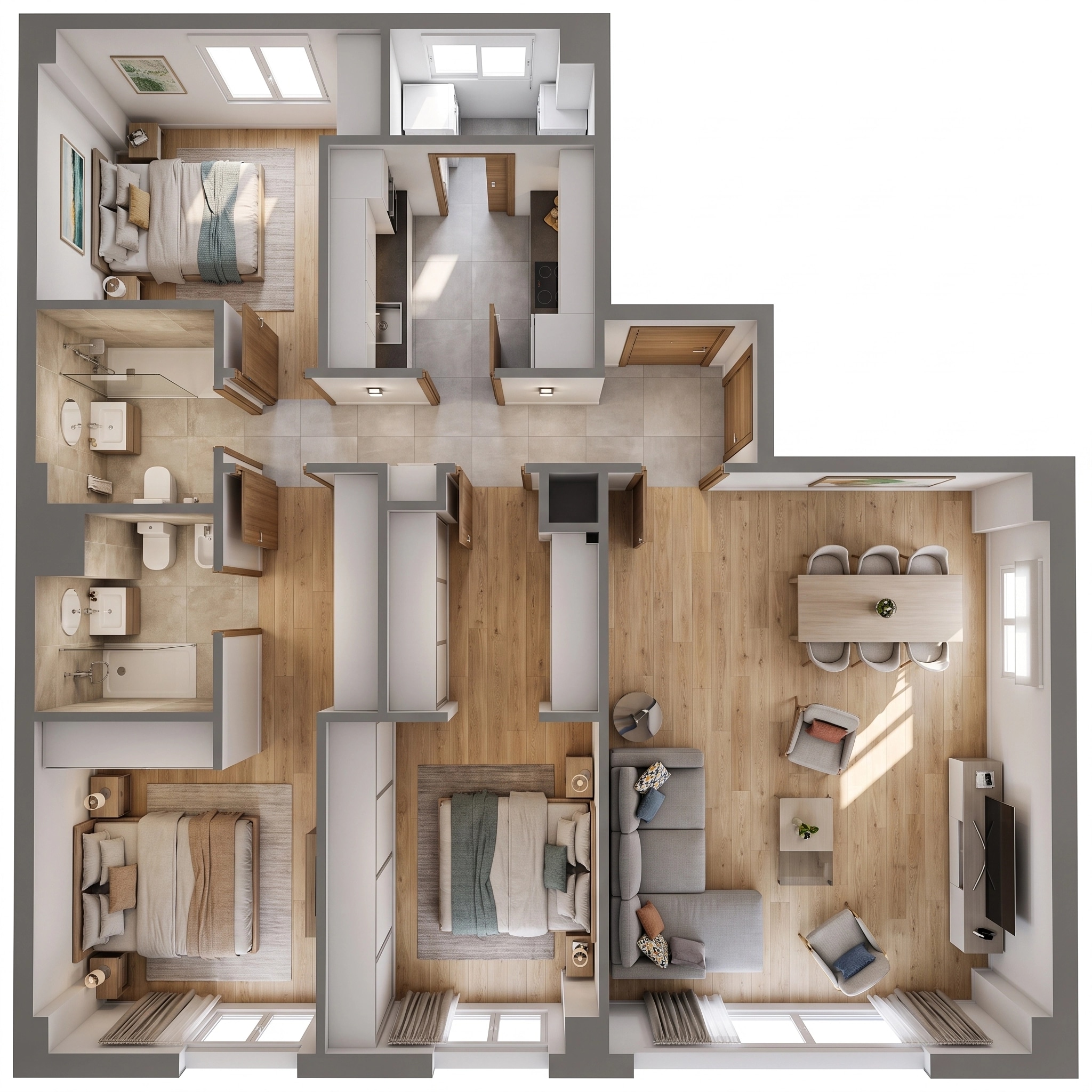 Interior design in Contemporary style — Living Room by GenRoom AI