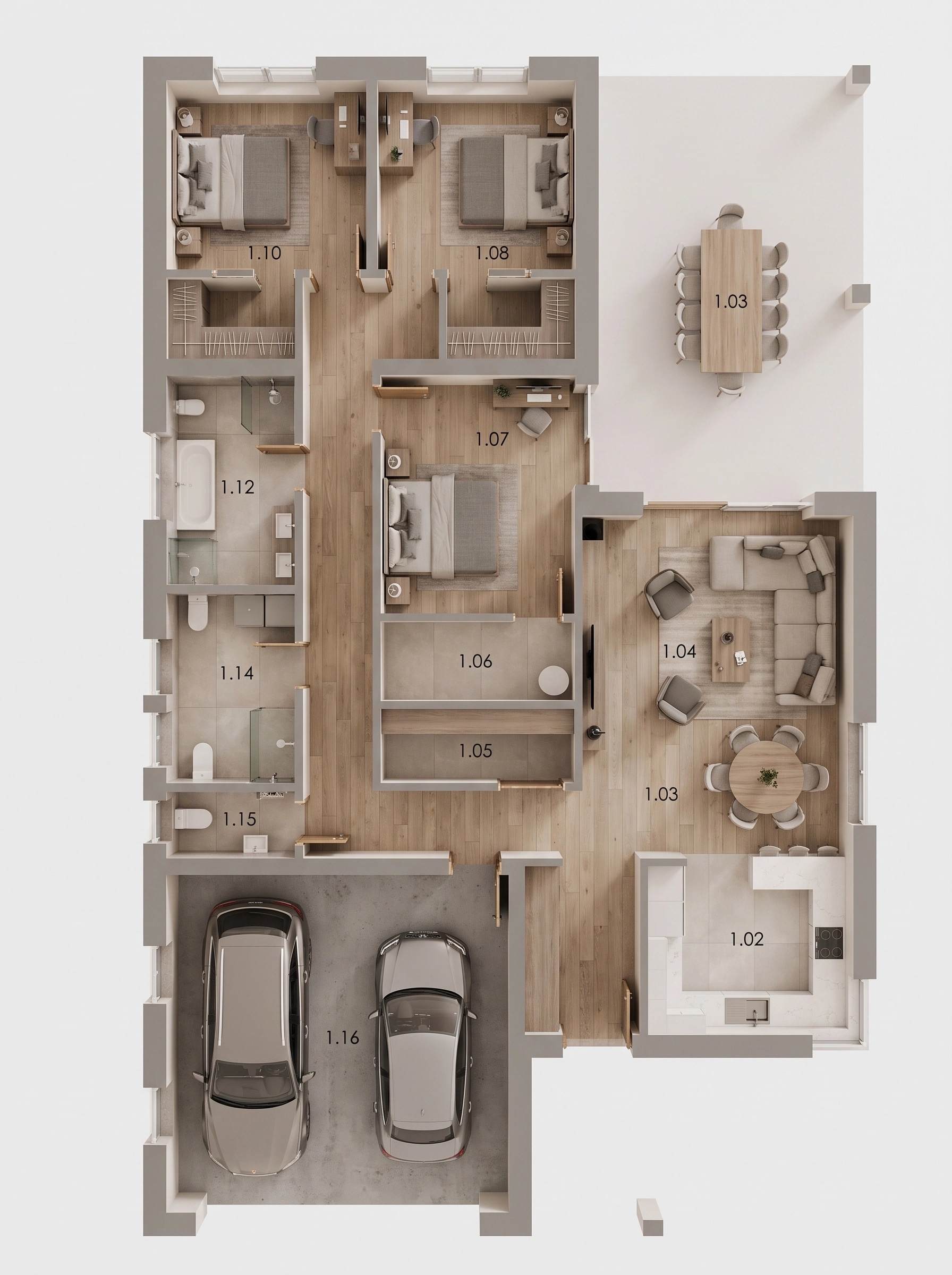 Interior design in Contemporary style — Living Room by GenRoom AI