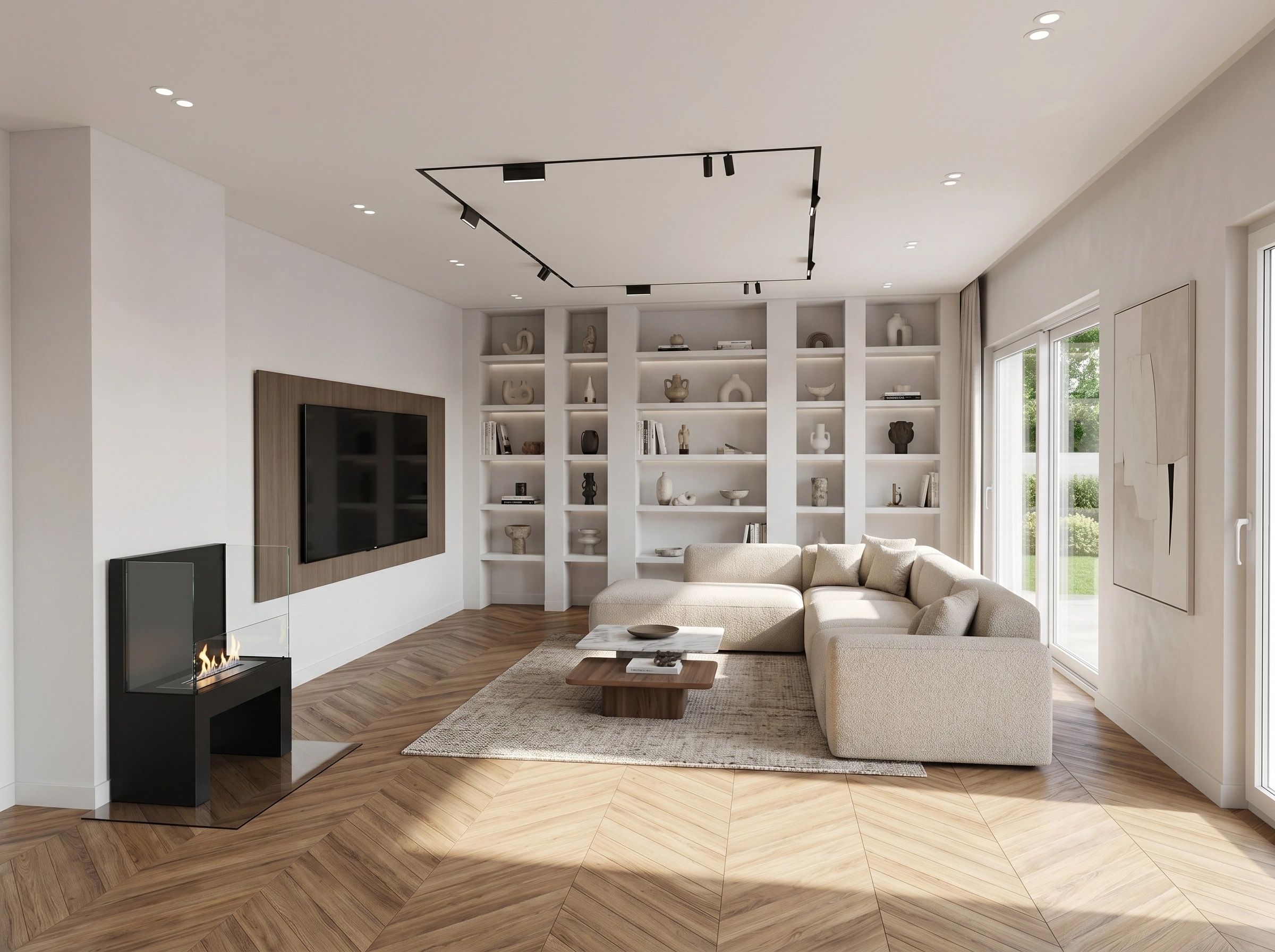 Interior design in Contemporary style — Living Room by GenRoom AI