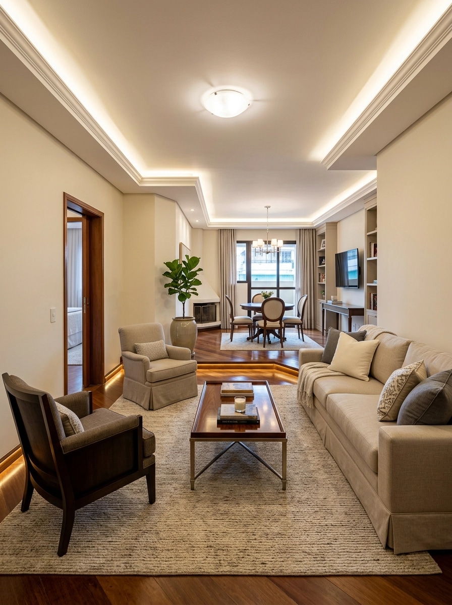 Transitional Living Room design — interior photo by GenRoom AI