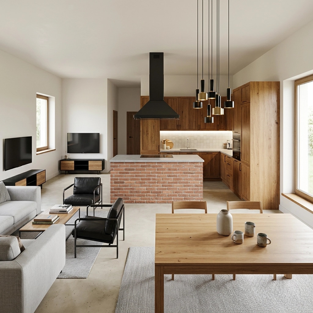 Interior design in Loft / Industrial style — Living Room by GenRoom AI