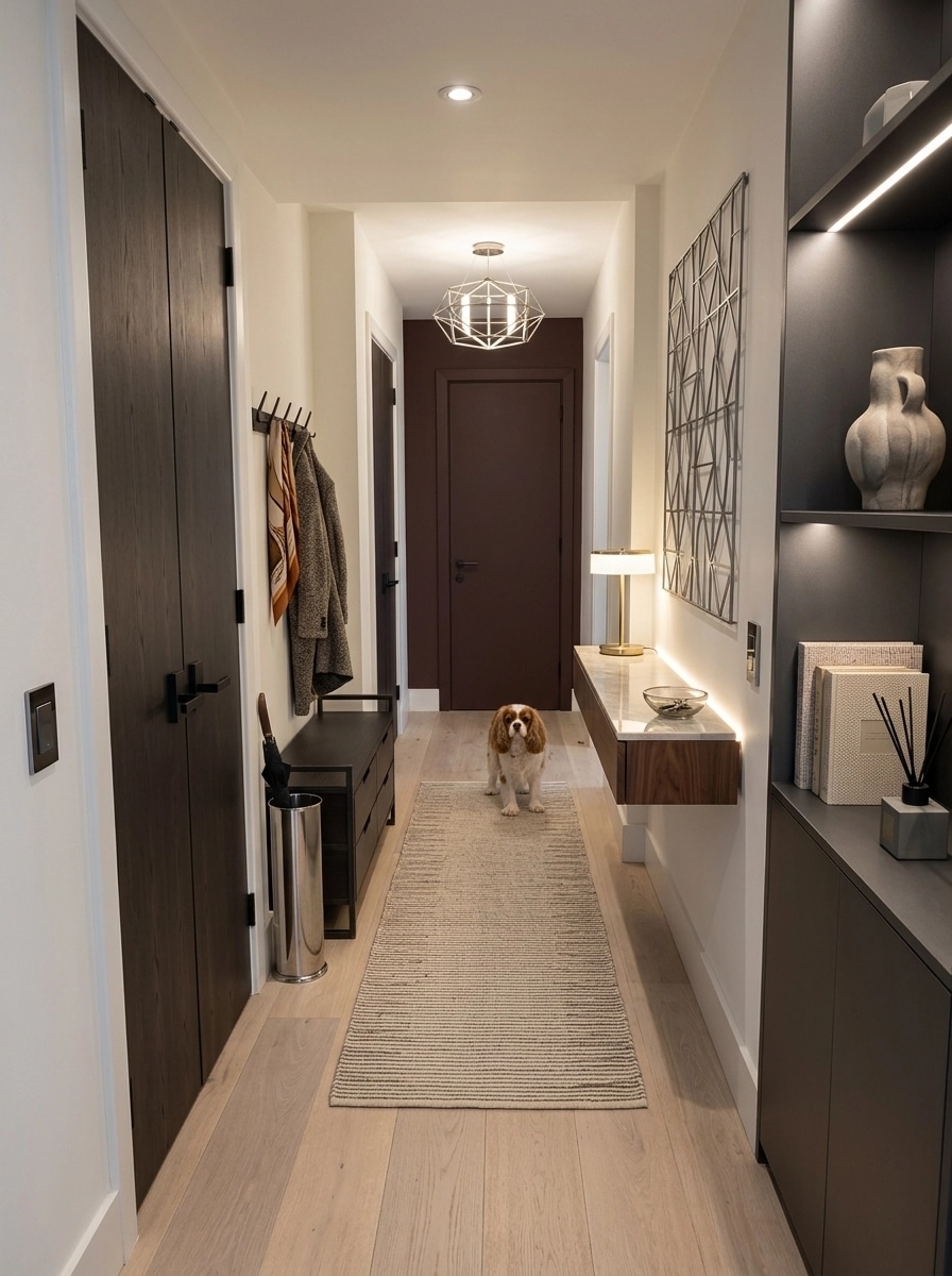 Hallway interior in Contemporary style — photo by GenRoom AI