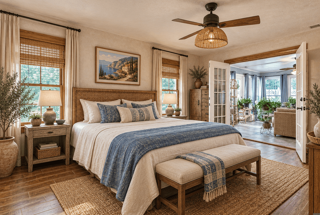 Interior design in Mediterranean style — Bedroom by GenRoom AI