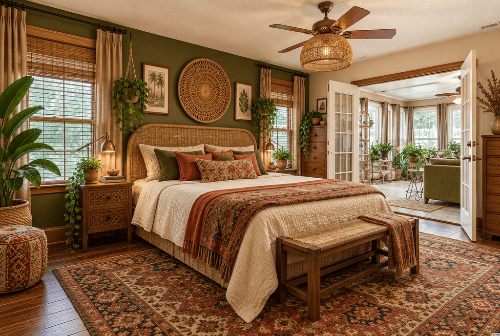 Bohemian Bedroom design — interior photo by GenRoom AI