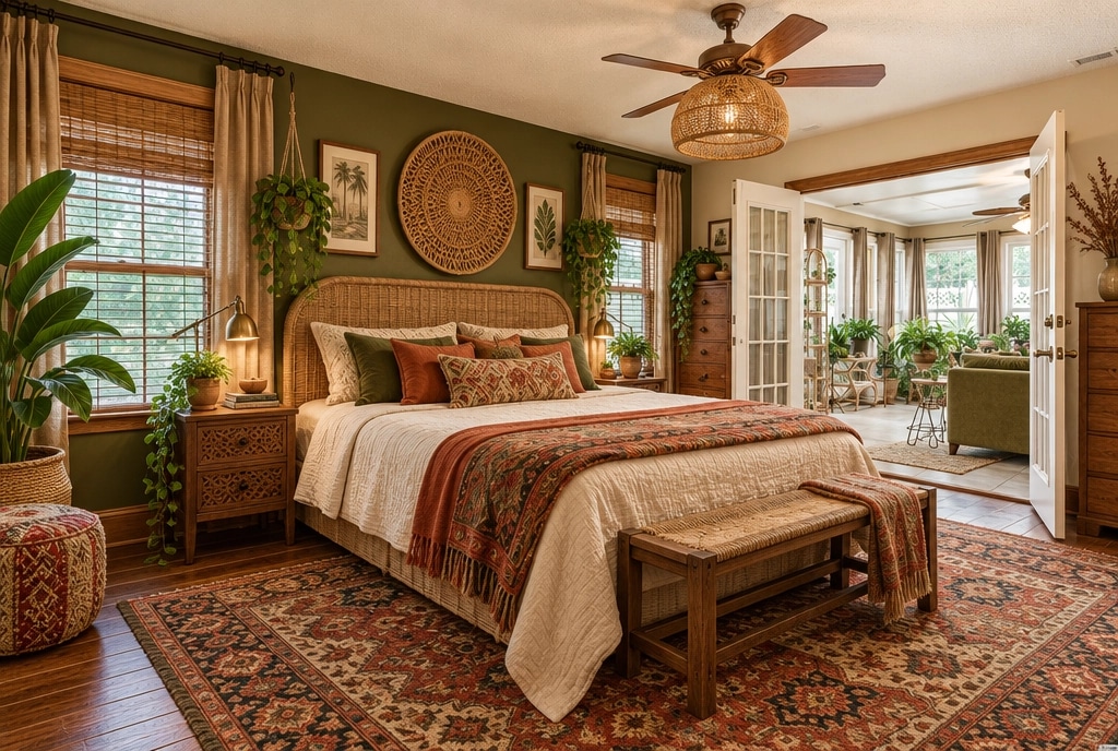Interior design in Bohemian style — Bedroom by GenRoom AI