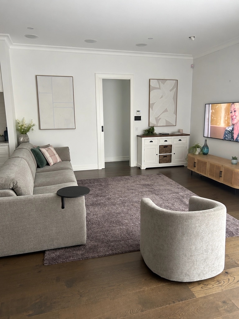 Interior design in Minimalism style — Living Room by GenRoom AI
