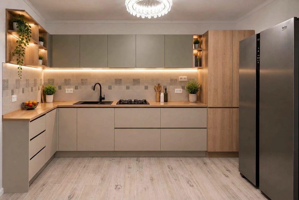 Minimalism Kitchen design — interior photo by GenRoom AI