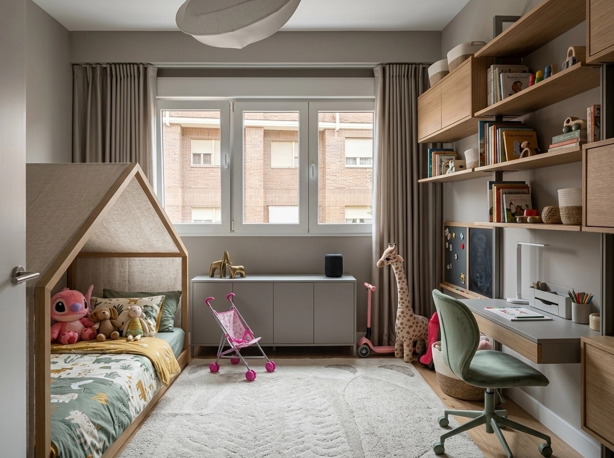 Contemporary Kids Room design — interior photo by GenRoom AI