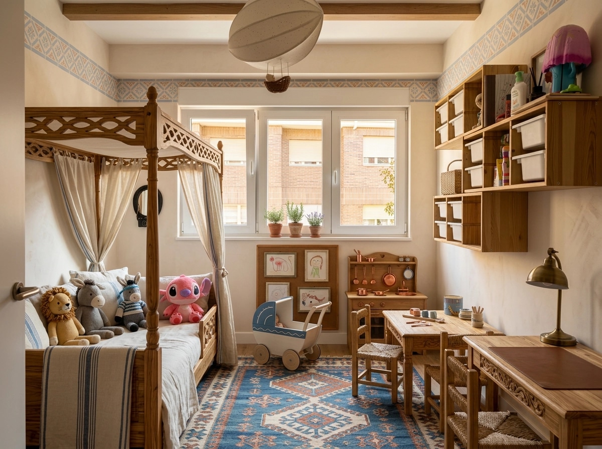 Mediterranean Kids Room design — interior photo by GenRoom AI