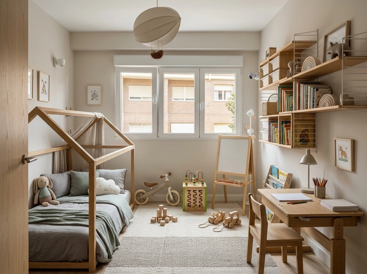 Scandinavian Kids Room design — interior photo by GenRoom AI