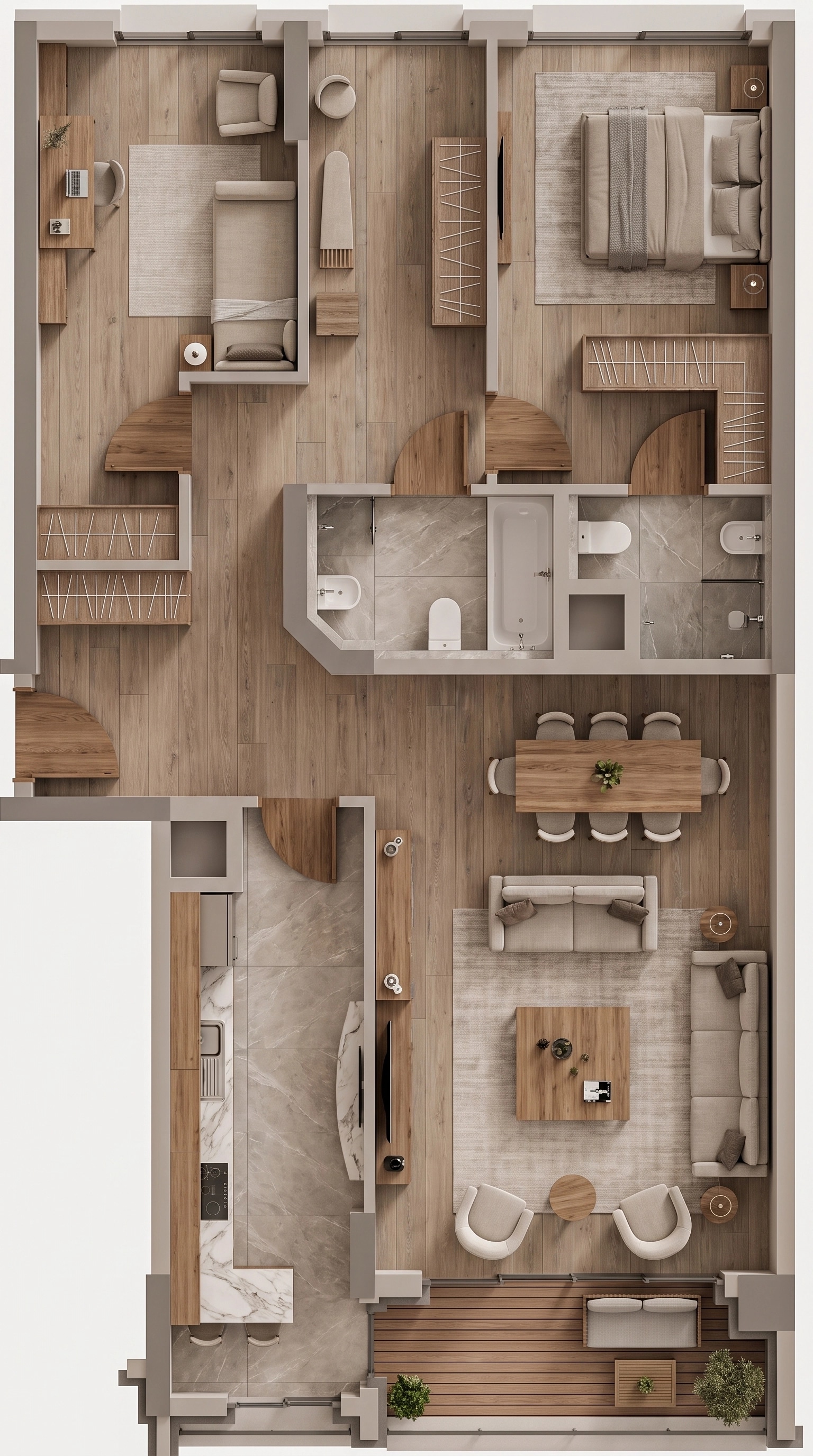 Interior design in Contemporary style — Living Room by GenRoom AI