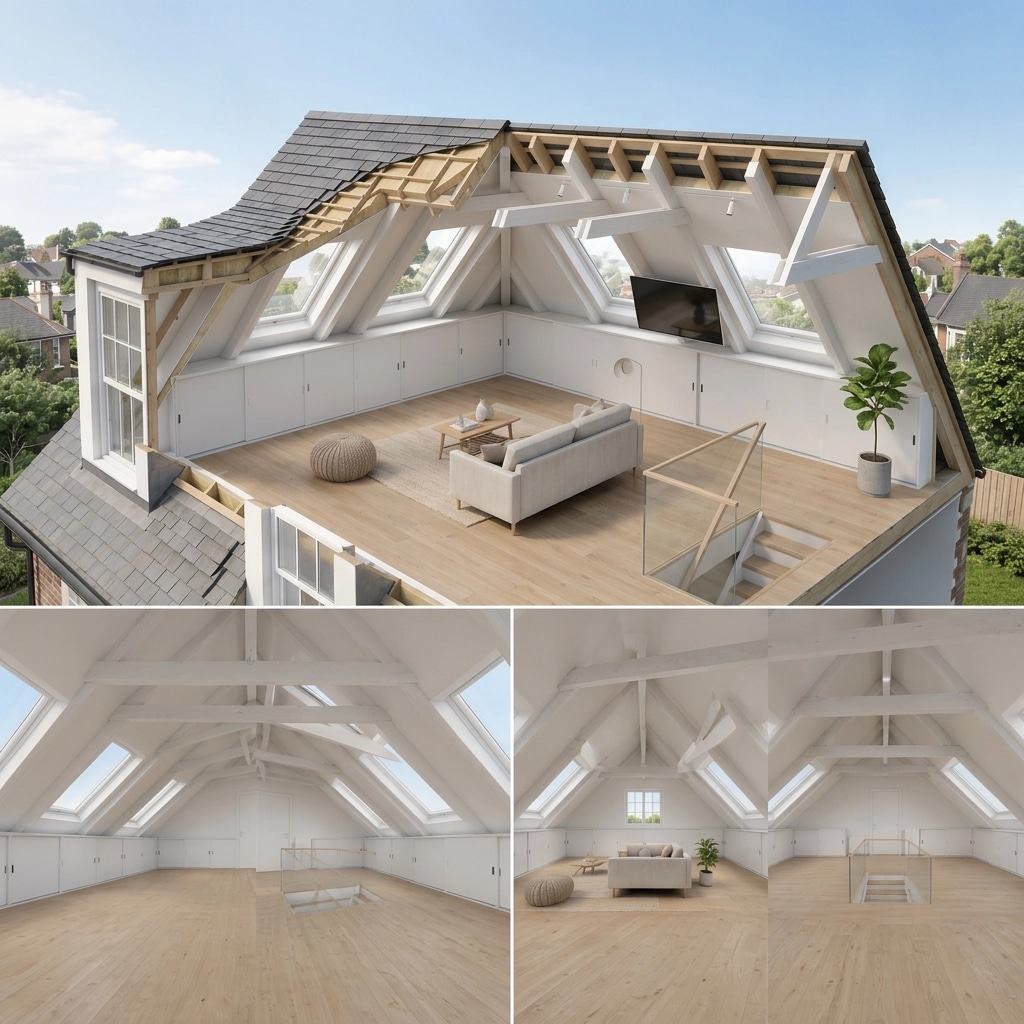 Interior design in Minimalism style — attic by GenRoom AI