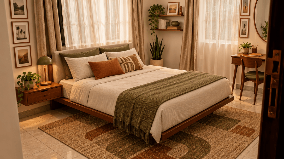 Mid-Century Modern Quarto design — interior photo by GenRoom AI