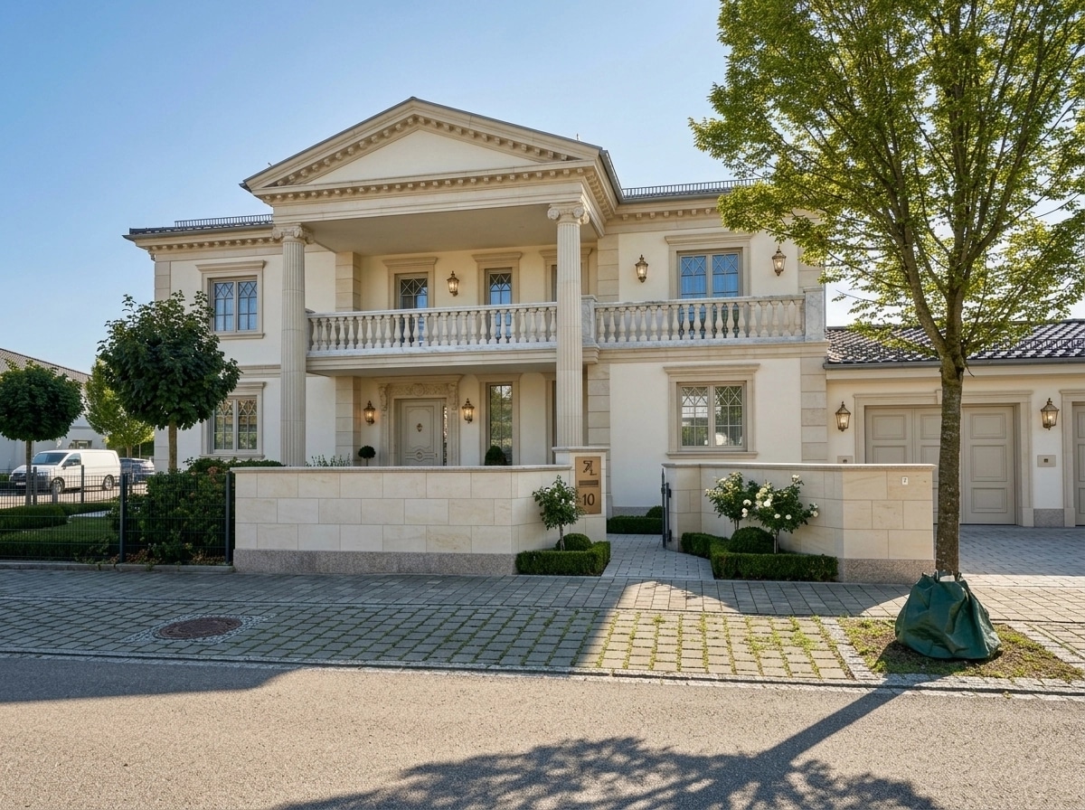 Neoclassic Facade Fachada design — facade photo by GenRoom AI