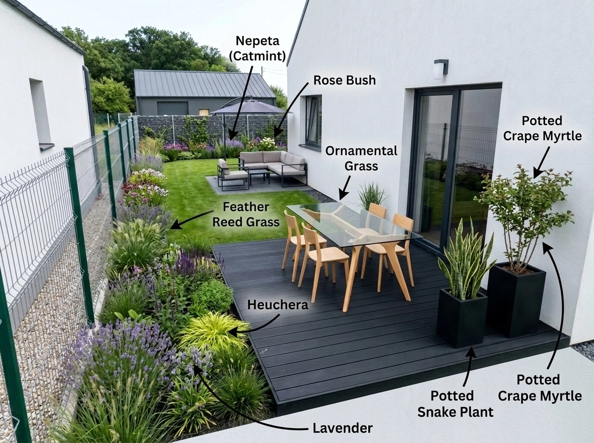 Landscape design in Minimalist Yard style — Yard by GenRoom AI