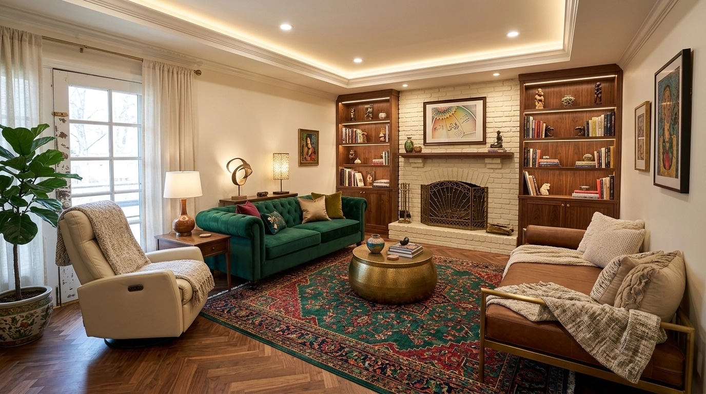 Interior design in Eclectic style — Living Room by GenRoom AI